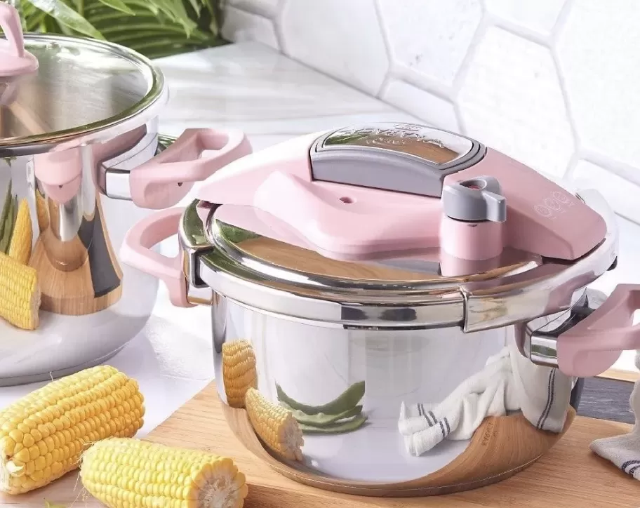 Karaca Perfect Pink Indüksiyon Tabanlı Düdüklü Tencere Seti 4+6 Lt