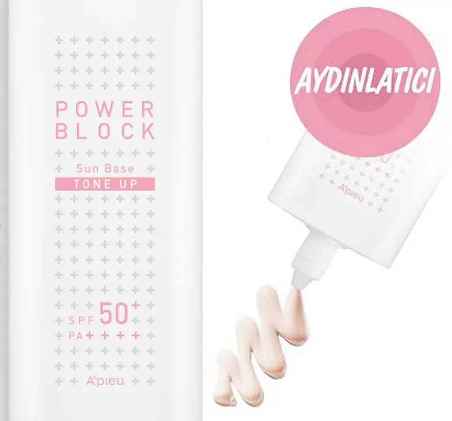 Missha Ton Eşitleyici Aydınlatıcı Güneş Kremi 50ml A PIEU Power Block Tone Up Base Pink SPF50+